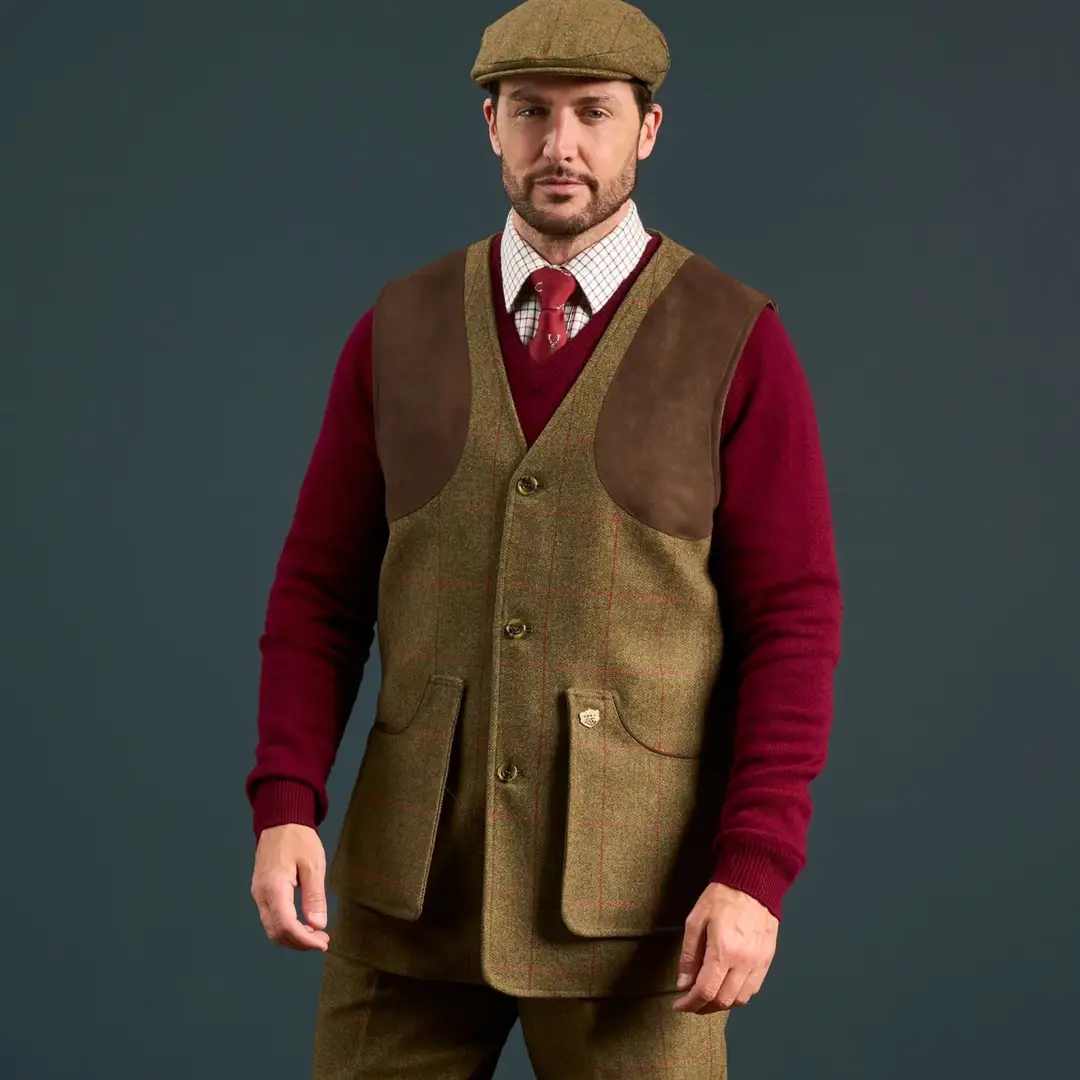 Alan Paine Combrook Men's Tweed Shooting Waistcoat - Image 3