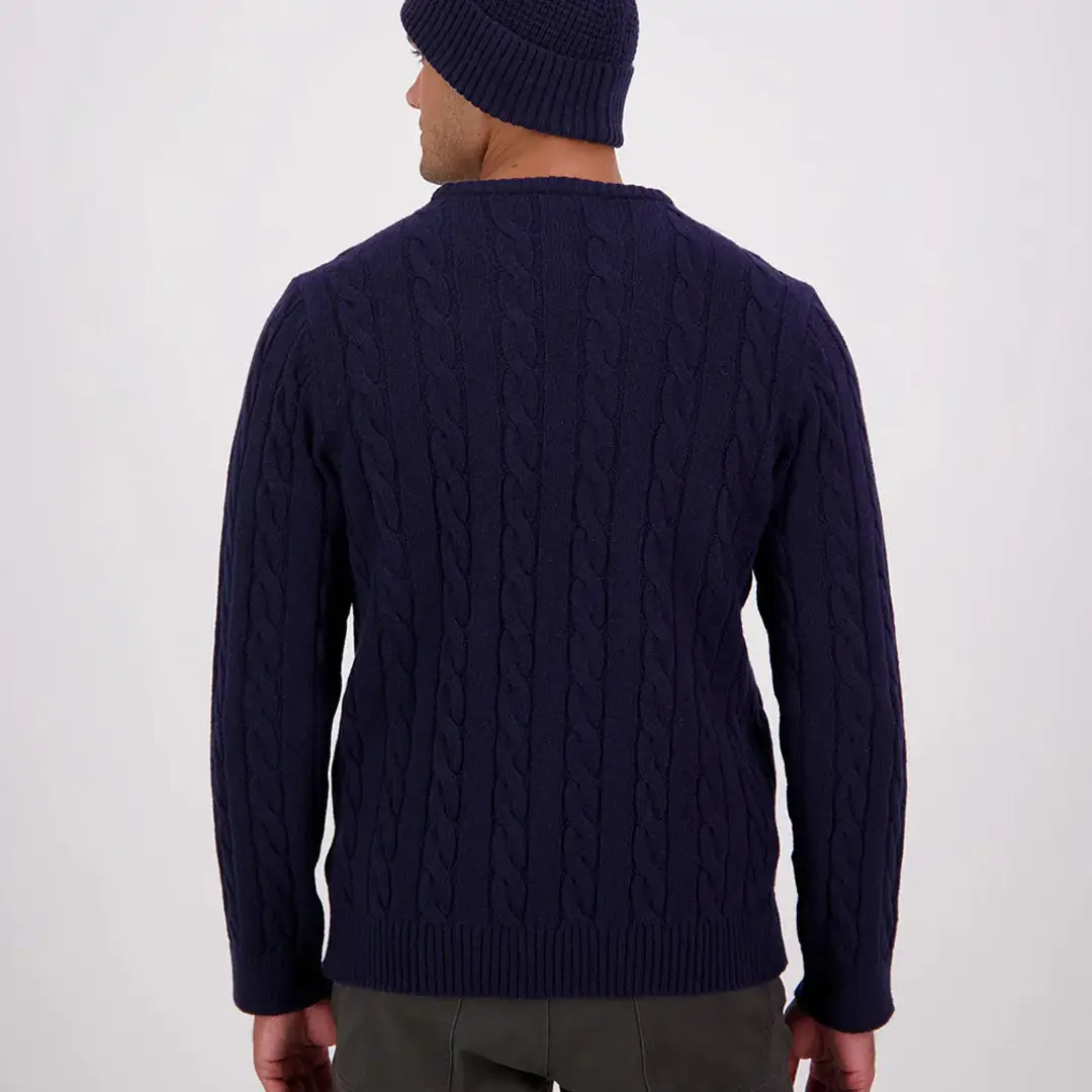Swanndri Doncaster Mens Cable Knit Crew - Image 5