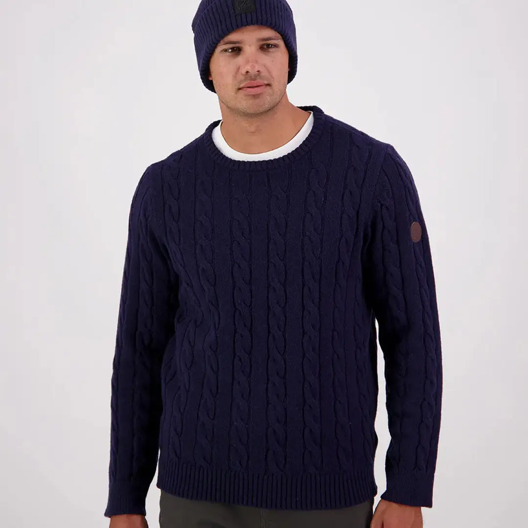 Swanndri Doncaster Mens Cable Knit Crew - Image 8